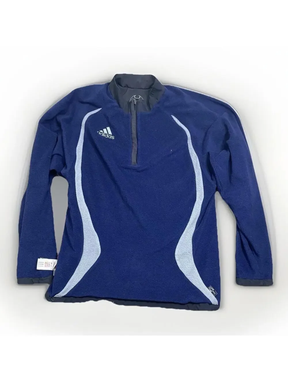 Vintage Adidas 2000s Reversible Sweater Jacket Adjustable Waist Size S